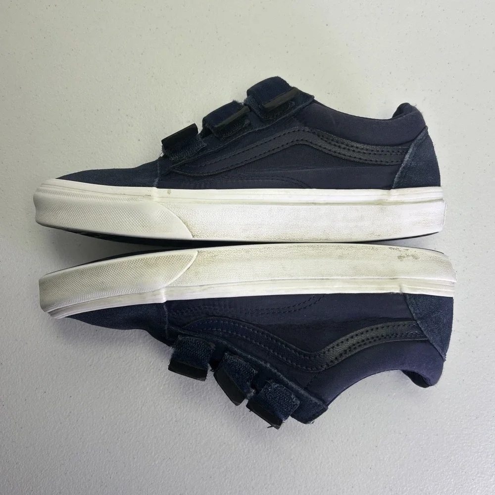 Vans Old Skool V Surplus Nylon Dress Blues Sneakers Navy White Men 6.5 Women 8